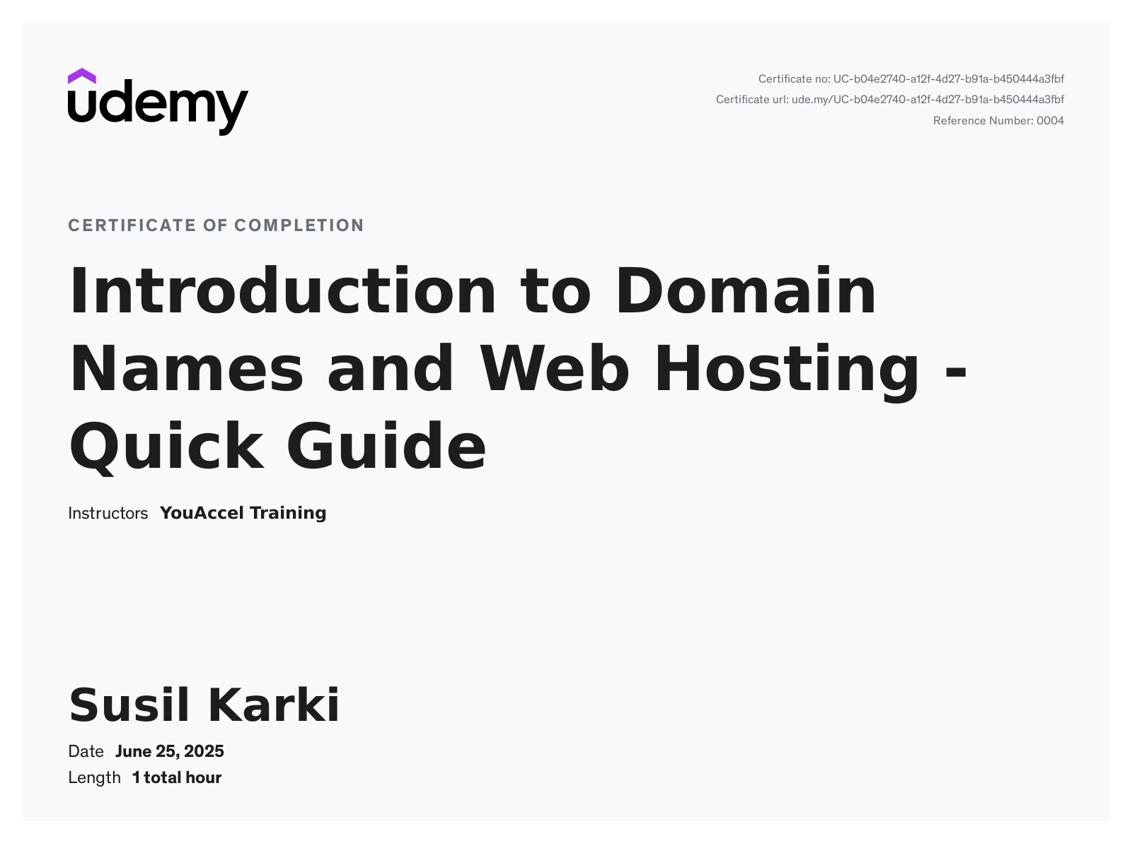 Web Development Certificate